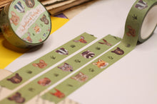 Lade das Bild in den Galerie-Viewer, Washi Tape - Waldgesichter - Waldtiere - Eigene Illustrationen
