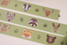 Lade das Bild in den Galerie-Viewer, Washi Tape - Waldgesichter - Waldtiere - Eigene Illustrationen
