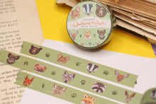 Lade das Bild in den Galerie-Viewer, Washi Tape - Waldgesichter - Waldtiere - Eigene Illustrationen
