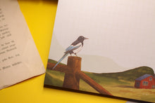 Lade das Bild in den Galerie-Viewer, Notizblock - Elster und Haus - Briefpapier - Penpal - DIN A5 - 50 Seiten - kariert
