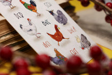 Lade das Bild in den Galerie-Viewer, Postkarte - Hühner Weihnachten - Weihnachtshühner - Weihnachtskarte mit Huhn - Eigene Illustration
