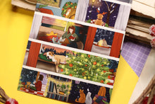 Lade das Bild in den Galerie-Viewer, Postkarte - Gemütliche Weihnachten - Zuhause - Weihnachten- Eigene Illustration
