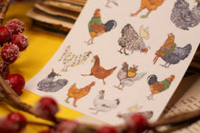 Lade das Bild in den Galerie-Viewer, Stickerbogen - Weihnachtshühner - Hühner Weihnachten - Aufkleber Geschenke - Bullet Journal - Eigene Illustrationen
