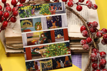 Lade das Bild in den Galerie-Viewer, Postkarte - Gemütliche Weihnachten - Zuhause - Weihnachten- Eigene Illustration

