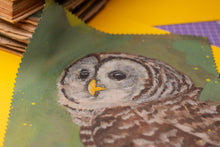 Lade das Bild in den Galerie-Viewer, Reinigungstuch - Streifenkauz - Microfasertuch für Brillen, Bildschirme und Objektive - Eule, Kauz - Eigene Gouache Illustration
