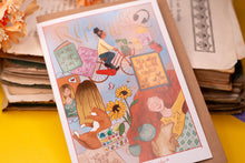 Lade das Bild in den Galerie-Viewer, Klappkarte - Reminder - Du bist genug - Eigene Illustration - Mit Umschlag
