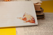 Lade das Bild in den Galerie-Viewer, Kleiner Notizblock - Roter Kater Take Care - Affirmation mit Katze - Blanko - A7 - 50 Seiten
