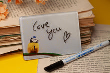 Lade das Bild in den Galerie-Viewer, Magnet - Immerwährender Notizzettel - kleines Whiteboard mit Blaumeise - Eigene Illustration - Nützliches Geschenk

