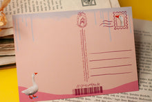 Lade das Bild in den Galerie-Viewer, Postkarte - Gans mit Spruch - Weinen, Bestärken, Mut machen - Eigene Illustration - Handgemalt - Kleinigkeit für die beste Freundin
