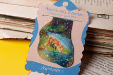Lade das Bild in den Galerie-Viewer, Magnetisches Lesezeichen - Fuchs am Bach - Fuchs im Wald - Verträumte Kunst, Glitzer - Geschenkidee - Eigene Illustrationen
