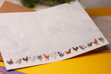 Lade das Bild in den Galerie-Viewer, Klappkarte - Merry Chickmas - Weihnachtskarte mit Hühnern - lustiger Karte - Eigene Illustration
