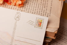 Lade das Bild in den Galerie-Viewer, Postkarte - Sei lieb zu dir - Naturpapier - Cozy Village Cottage Core - Mit Spruch Affirmation Mut machen - Eigene Illustration
