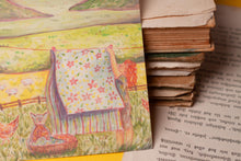 Lade das Bild in den Galerie-Viewer, Postkarte - Sei lieb zu dir - Naturpapier - Cozy Village Cottage Core - Mit Spruch Affirmation Mut machen - Eigene Illustration
