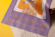 Lade das Bild in den Galerie-Viewer, Reinigungstuch - Lieblingsmensch - Stockente - Microfasertuch für Brillen, Handys und Objektive - Eigene Illustration - Lustiger Spruch
