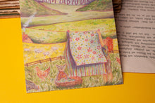 Lade das Bild in den Galerie-Viewer, Postkarte - Sei lieb zu dir - Naturpapier - Cozy Village Cottage Core - Mit Spruch Affirmation Mut machen - Eigene Illustration
