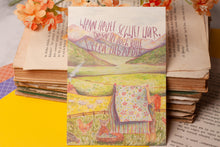 Lade das Bild in den Galerie-Viewer, Postkarte - Sei lieb zu dir - Naturpapier - Cozy Village Cottage Core - Mit Spruch Affirmation Mut machen - Eigene Illustration
