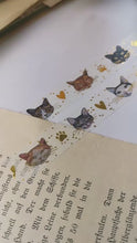 Laden und Abspielen von Videos im Galerie-Viewer, Washi Tape - Meine liebsten Katzen - Gold Foil - Eigene Illustrationen nach echten Katzen aus meinem Leben
