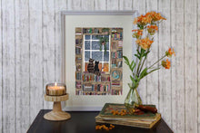 Lade das Bild in den Galerie-Viewer, Print - Bücherregal mit Katzen
